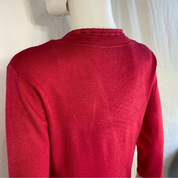 I.N. Studio Petite Dark Melon Laced Color Knit Top - Picture 4 of 7